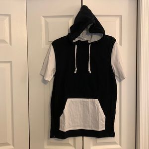 Mens Medium Zine Short Sleeve Hoodie